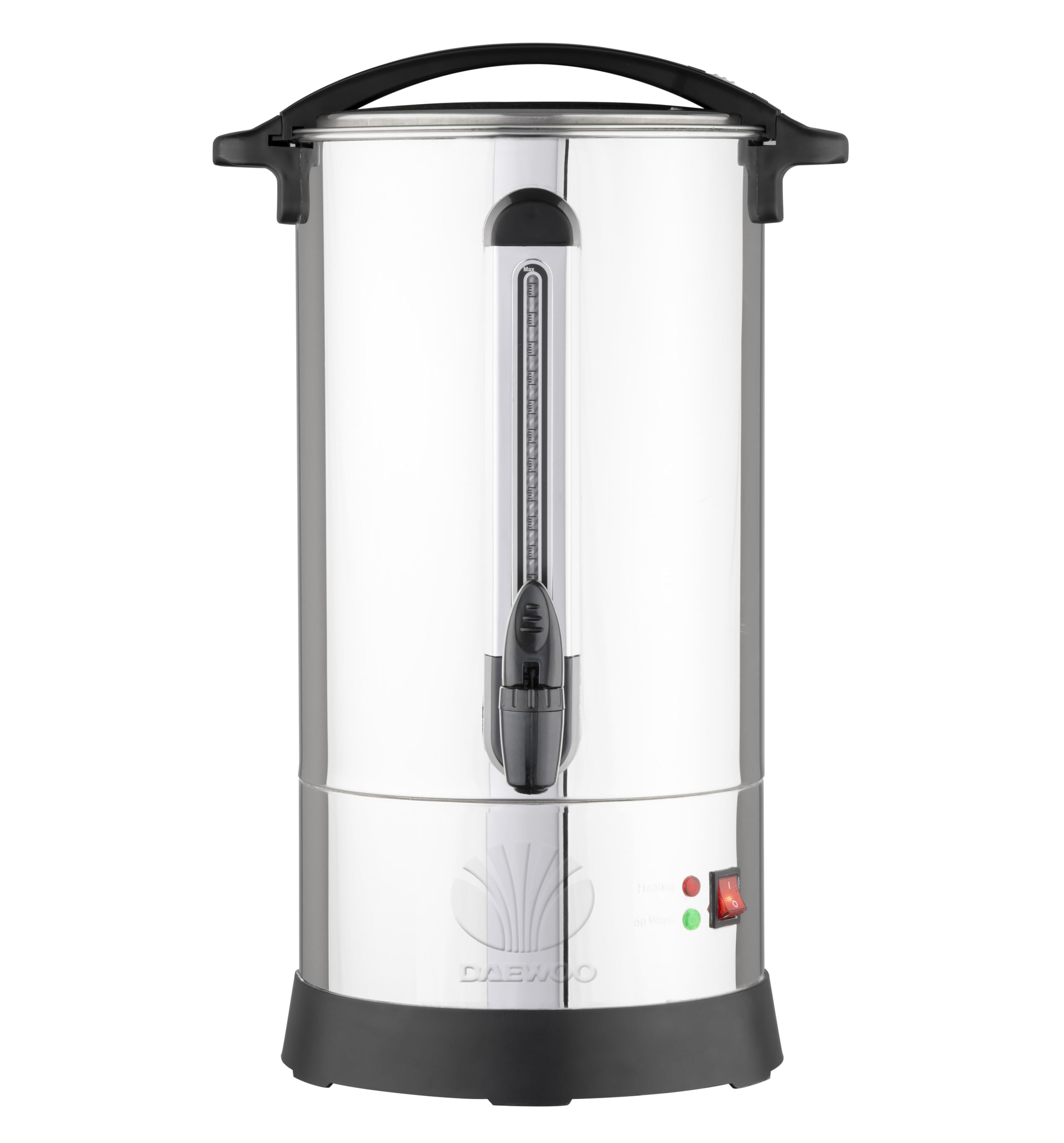 FINE ELEMENTS SDA1597 20L Capacity Urn Boiler with Stainless Steel Lockable Lid & Base, Plastic Water Tap and Cool Touch Handles, Single Layer Insulated Walls (220-240v 50hz Type G Plug), Grey