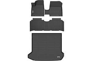 AIPOIL® Floor Mats & Cargo Liner Set for 2025-2026 Hyundai Ioniq 5 (with Unmovable Console) All Weather Protection TPE Car Full Set Custom Car Mats Accessories - Black