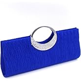 TOPCHANCES Women Satin Evening Bags Bridal Clutch Purse Handbag for Wedding Party Formal Dressy