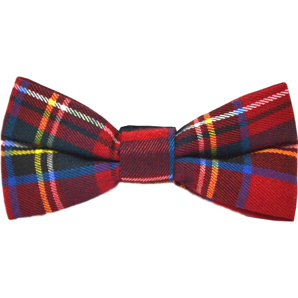 King & Priory Traditional Red Tartan Check Bow Tie, Plaid, Stewart Tartan, Scotland, Highland, Scottish Look