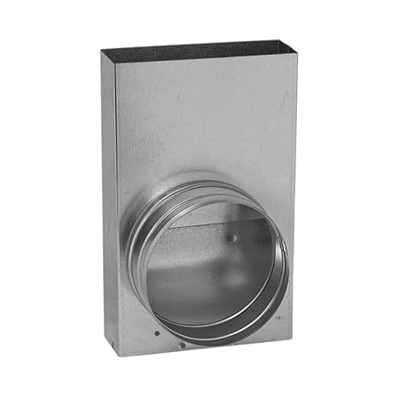 200 x 90 mm Flachkanal zu Ø 100 mm rund Übergangsstück L Form