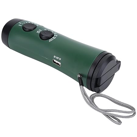 fosa Multifunktions Handkurbel LED Notfall Taschenlampe Camping Taschenlampe Telefon Ladegerät Radio für Outdoor,Außen,Campen