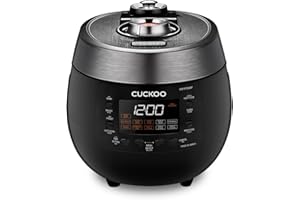 CUCKOO CRP-RT0609FB 6-Cup (Uncooked) / 12-Cup (Cooked) Twin Pressure Rice Cooker & Warmer with Nonstick Inner Pot, 14 Menu Options, Safe Steam Release, 3 Voice Guide, Auto Clean (Black)