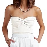 ANRABESS Tube Top for Women Summer Strapless Bandeau Knit Twist Knot Corset Crop Basic Tank Tops 2026 Vacation Beach Clothes