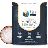 Baja Gold Signature Mineral Sea Salt, Gary Brecka Choice, Natural Grain 5lb | Natural Grain Sea Salt Crystals for Finishing, Pickling, and Salt Crusts, Trace Minerals, Lower Sodium, 1,500+ Srv