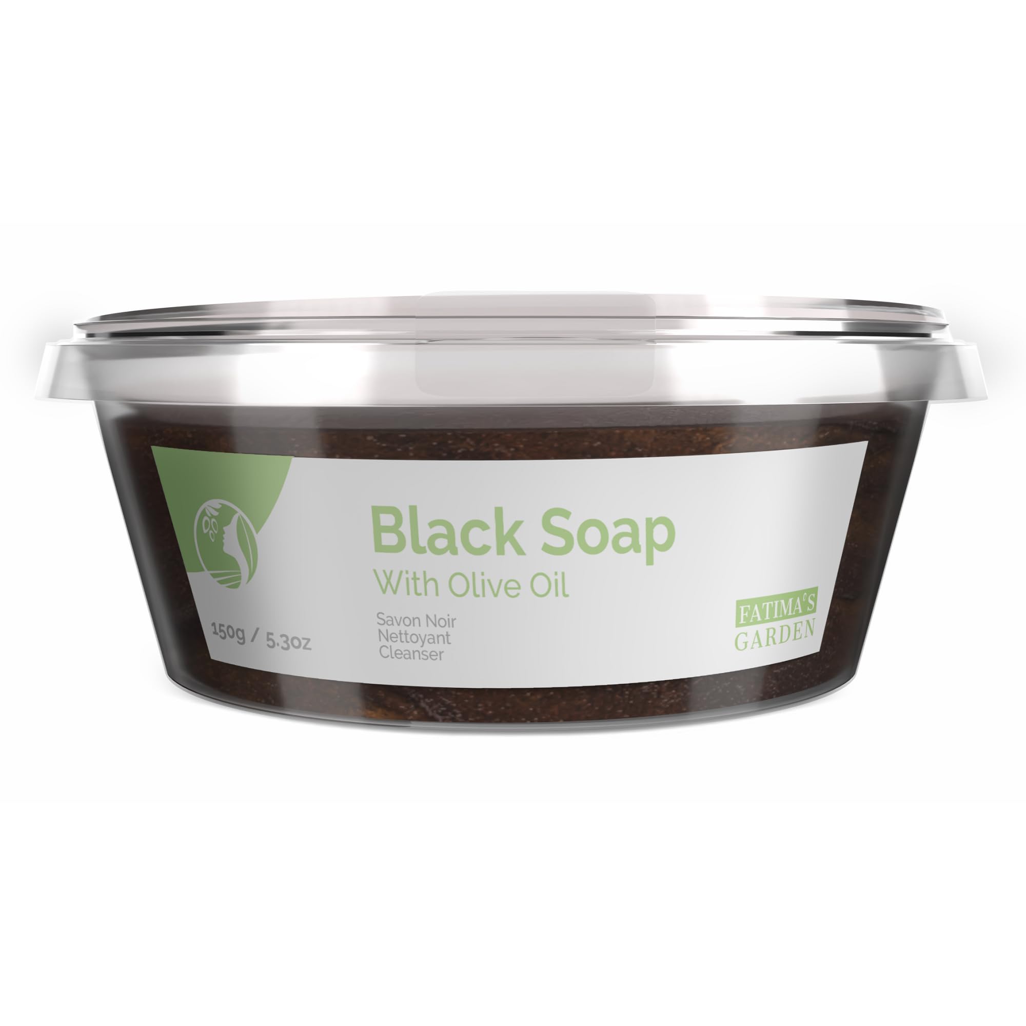 Fatima's Garden Olive Oil Black Soap - Natural Cleanser, 150g