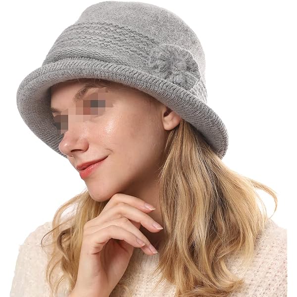 Womens 1920s Vintage Upturn Brim Wool Blend Cloche Church  display picture 2