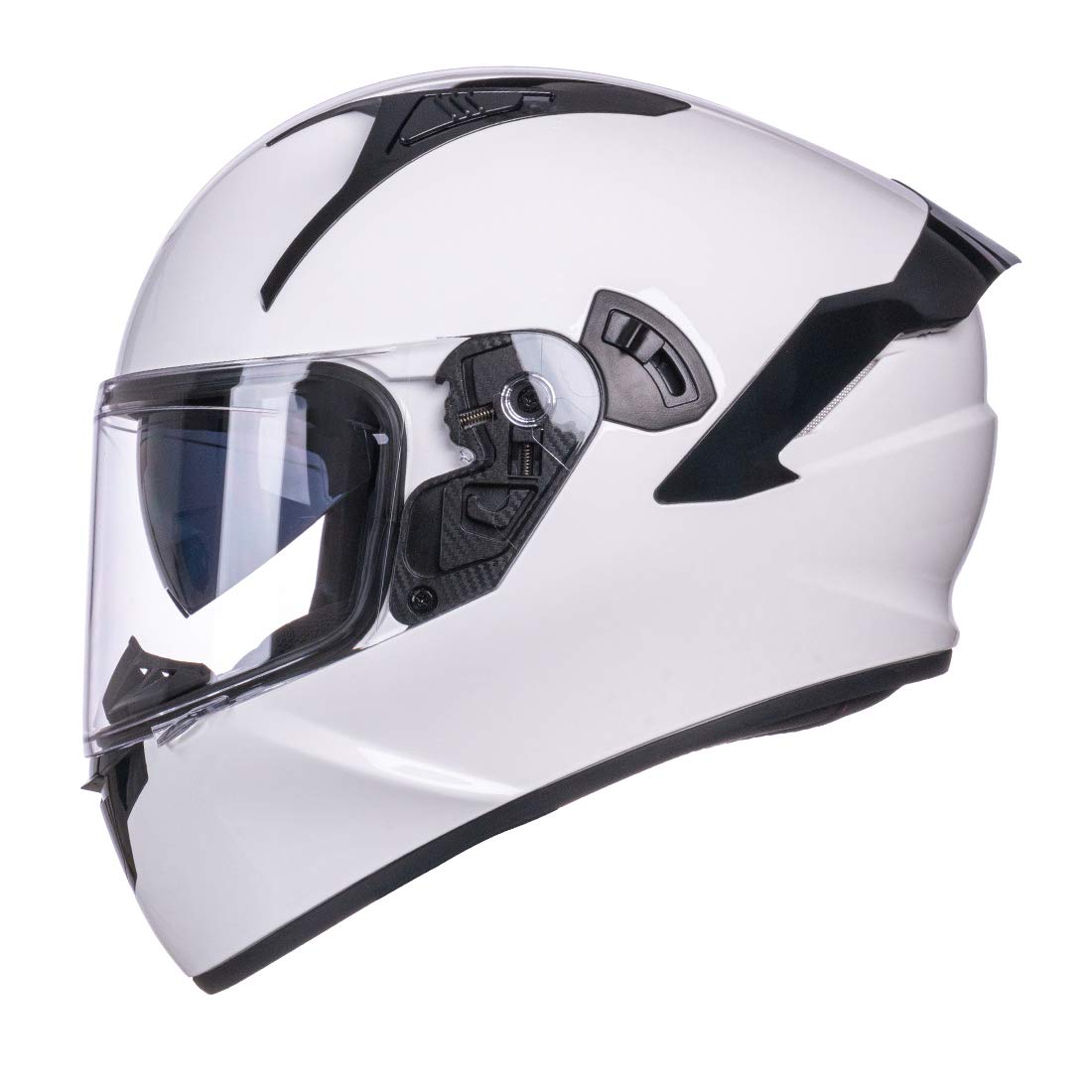 Photo 1 of Full Face Motorcycle Helmet X9 with Inner Sun Visor DOT Approved Motorbike Moto Street Bike Racing Helmet(Gloss White, M)