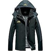 Spmor Women's Waterproof Rain Jacket Windproof Hooded Windbreaker Lightweight Raincoat