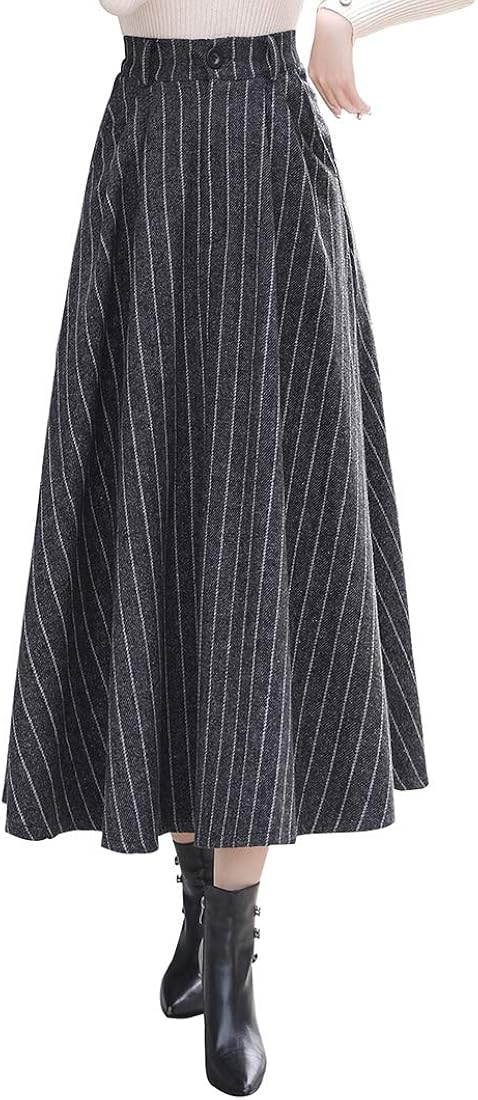 Damen Strickrock Aus Merinowolle - Elastische Taille Für Herbst & Winter