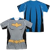 Batman The Animated Series Uniforms Collection Unisex Adult Sublimated Halloween Costume T Shirt (Front/Back)