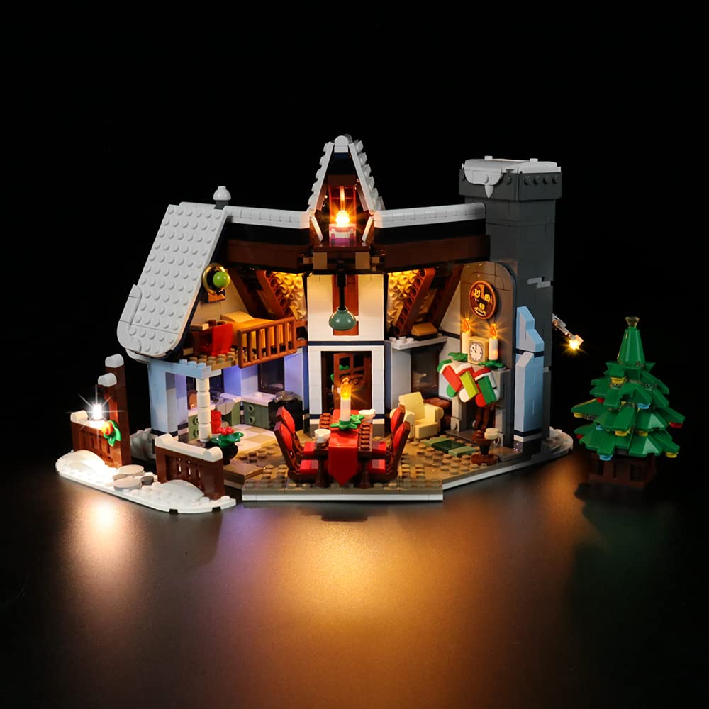 LED Light Kit for the Visit of Santa Claus,Lighting Set Compatible with Lego Creator Winter Village Collections Santa'S Visit 10293,Creative Christmas Xmas Gifts,Only Light Set (Standard)