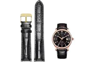 Nizonlaie Quick Release Genuine Leather Watch Band Italian Alligator Grain Calfskin Genuine Leather 12 to 24mm Business Casual Universal Genuine Leather Watch Strap Replacement Band Strap Men Women