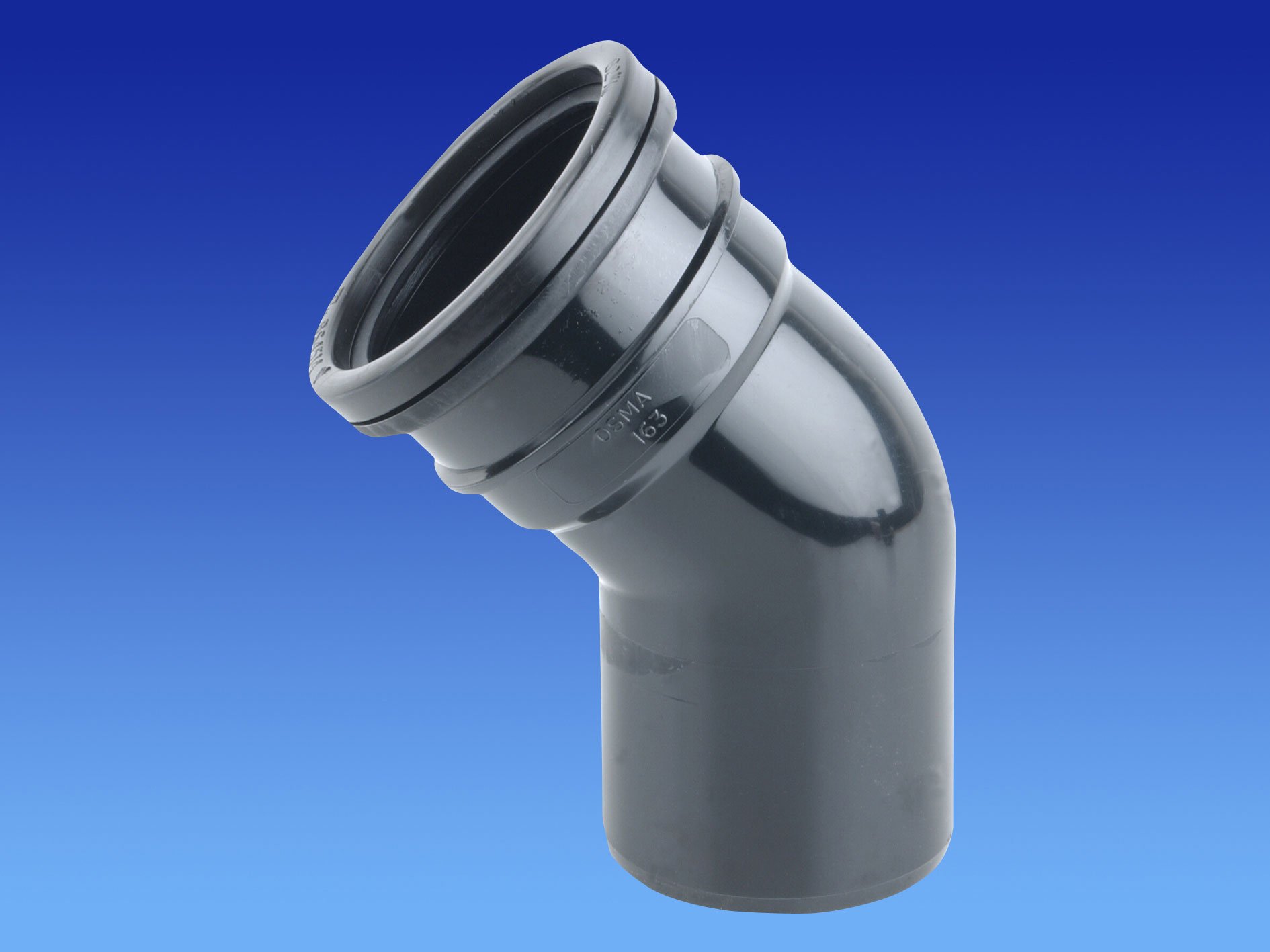 Wavin OSMA Ring Seal OSMASOIL 3S163 Black 82MM S/S Bend 45 DEG