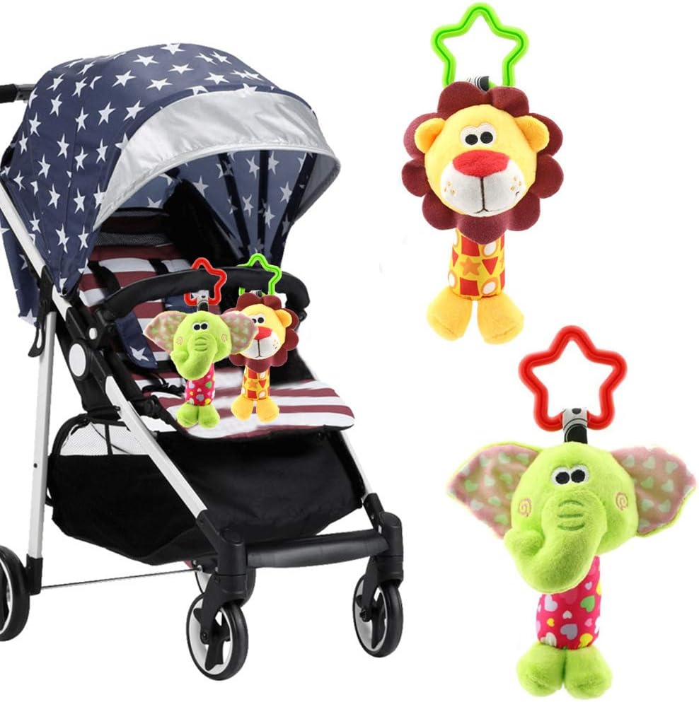 Wents Jouets Pour Poussette Hochet Pour Bebe Animal De Dessin Anime A Suspendre Pour Hochet 2 Pieces Jouets A Suspendre Pour Bebe Jouets D Eveil Et 1er Age Bebe Puericulture Centroarco Com
