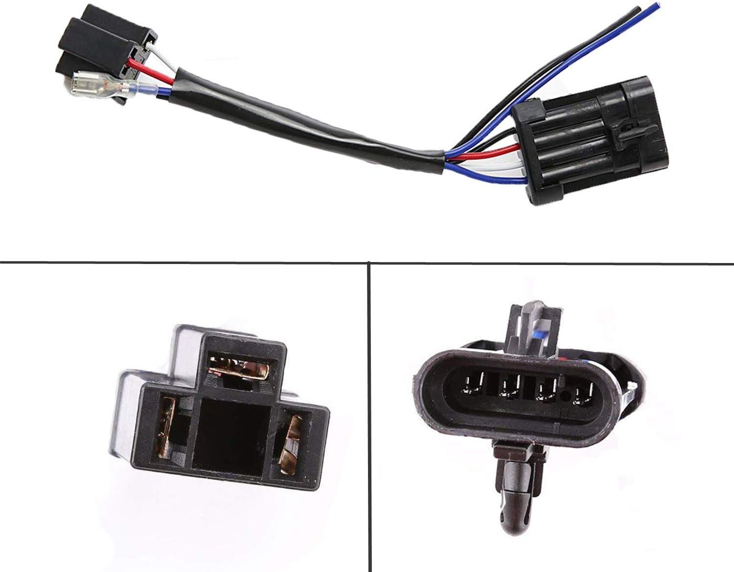 Motorcycle & ATV Harley LED Headlight Harness Adapter Wire Connector