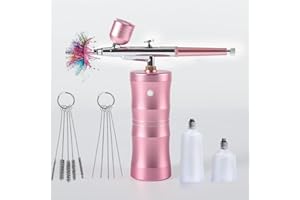 Aepto Airbrush Kit Rechargeable Airbrush Compressor 36 Psi Cordless Portable Airbrush for Nails Wireless Air Brush Machine with 0.3mm Nozzle for Nail Art, Makeup, Painting, Cake Decor