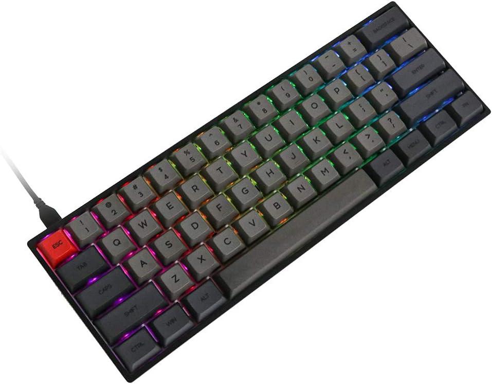 EPOMAKER GK61XS 60% RGB Hot Swappable Bluetooth Mechanical Keyboard with Split Spacebar, 1900mAh Battery, Fully Programmable for Gamers (Gateron Blue Switch, Grey Black) - Image 3