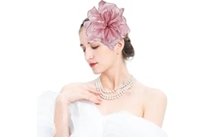 SHUIMUHUABEN 2025 Derby Hair Clip for Women Fascinators Hats for Women Outfits Tea Party Wedding Fascinator Headband