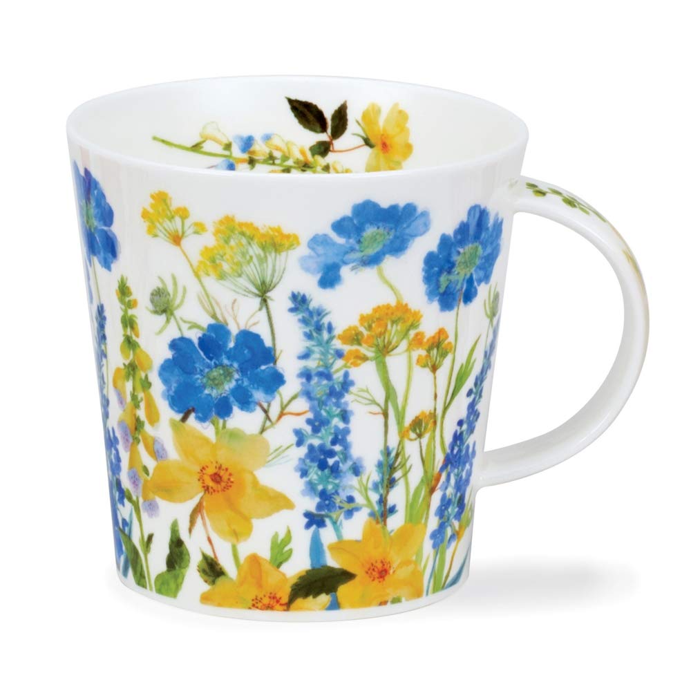CA-COTT-BL Blue Cottage Border Flowers Bone China Mug - Cairngorm Shape 0.48l