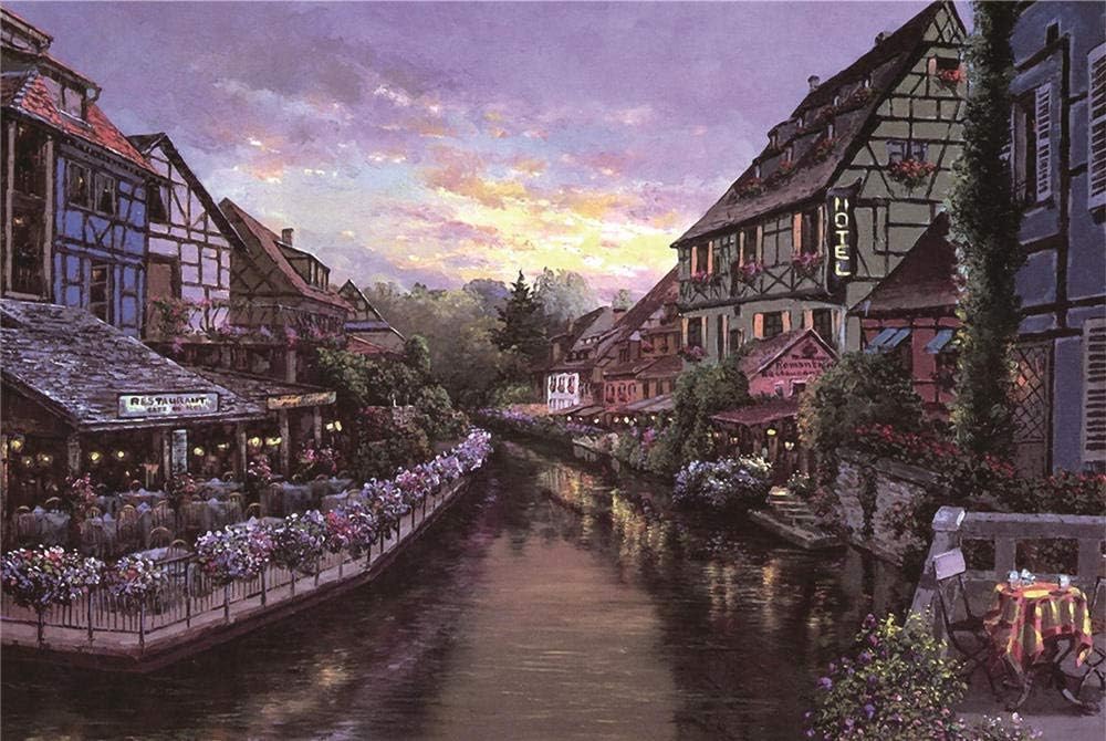 INFANDW Puzzle Jigsaw Puzzles for Grown Ups 1000 Piece Jigsaw Puzzles for Adults Jigsaw Floor Puzzle 29.5x19.7inch Small town building