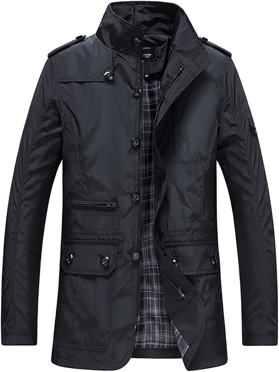 black summer trench coat