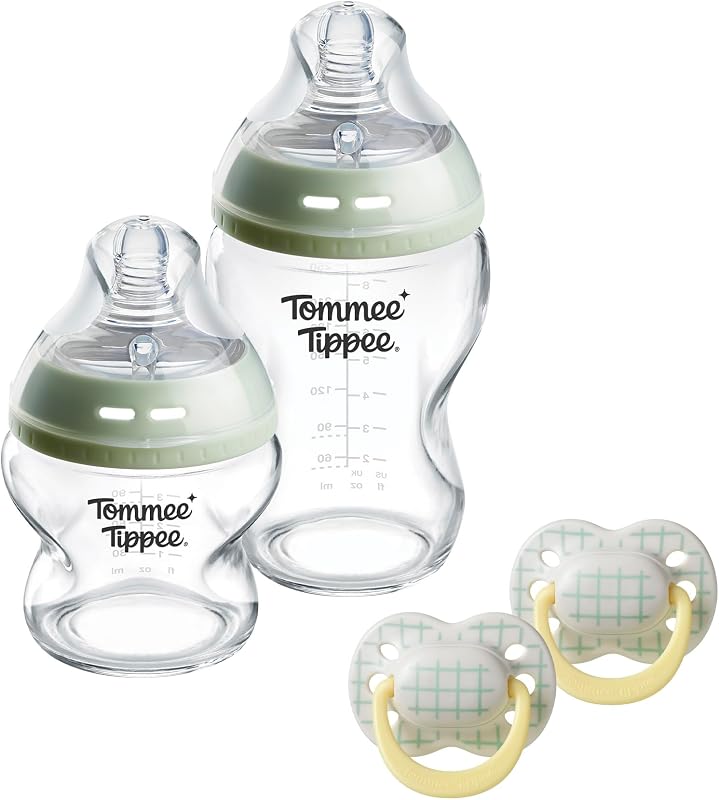 Kit de copo TT NS para recém-nascidos, biberões anti-cólicos de 150 ml e 250 ml com bico de fluxo lento e Extra slow flow, e 2 chupetas Ultimate Fit dos 0 aos 6 meses, auto-esterilização