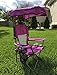Purple Kid's Folding Chair with Canopy and Durable Carry Bag
