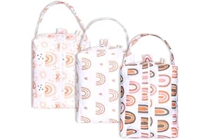 Lmbabter Baby Diaper Wet Dry Bag - 3PCS Diaper Organizer Bag Nappy Pouch Water- resistan Diaper Pod for Baby Diaper Bag,Gym Bag，Travel Bag （Geometry）