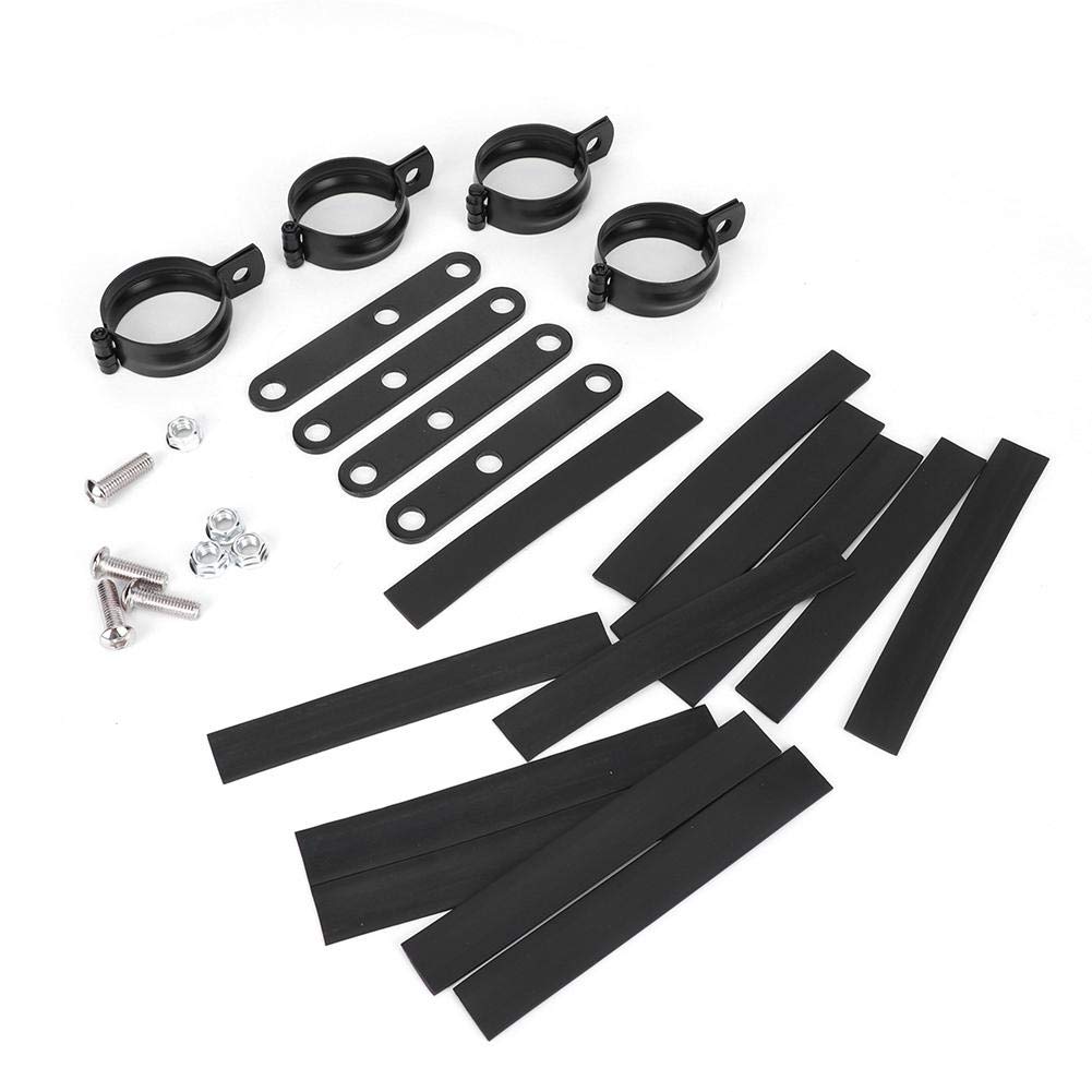 Qiilu Headlight Bracket Motorcycle Head Lamp Fork Clamps Mounting Brackets CNC Aluminum Universal Sizes Optional forks Tube 34-60mm (51-60Mmm)