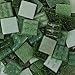 Milltown Merchants™ Green Mosaic Tiles - Bulk Mosaic Tile Assortment - 3/4 Inch (20mm) Mixed Colors Venetian Glass Tile - 1 Pound (16 oz) Craft and Backsplash Tile