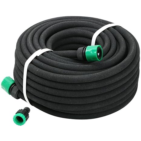 Yaheetech 50m Perlschlauch Tropfschlauch Gartenschlauch Bewässerung Wasser Schlauch 1/2'mit Zubehör-Set