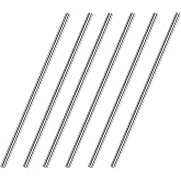 MewuDecor 2mm x 300mm 304 Stainless Steel Round Rod, Metal Solid Shaft Rods for Industry, Metal Working Hobbies and DIY Craft, 5 PCS