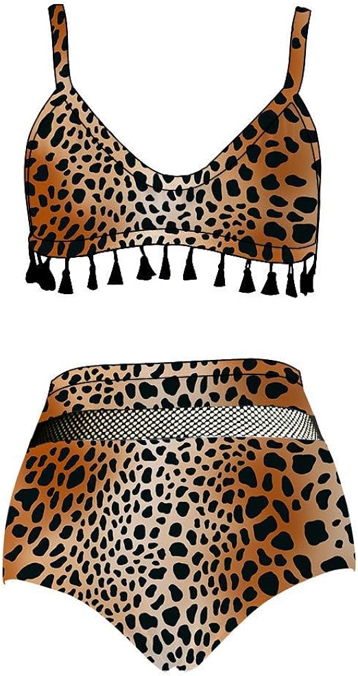 Traje de baño de Las Mujeres Bikini 2 Piezas Traje de baño Estampado de