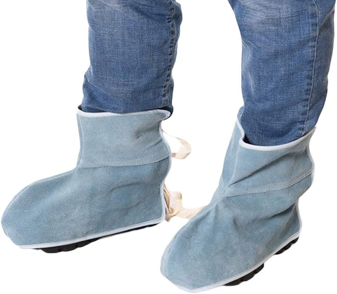 Cubierta del Pie De Cuero Soldadura Zapatos De Protección para La