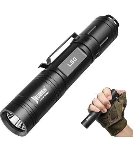 WUBEN T4 Tactical Flashlight Ring for EDC, Finger Release