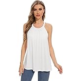 Rosyline Women Camisole with Built in Bra Summer Halter Tank Top Casual Loose Fit Shirts