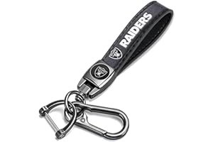ADEADE Genuine Leather Keychain, Key Chain Accessories with Hook and Loop Keyring for Football Fans Gifts for Men and Women