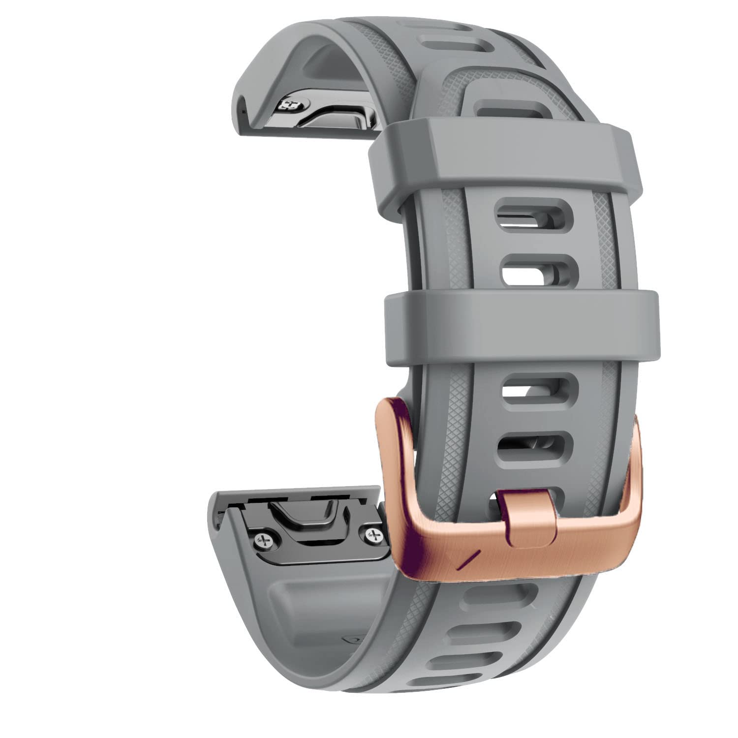 Fleshy Leaf QuickFit 20mm Watch Band Compatible with Garmin Fenix8 43mm Fenix 7S 5S/ 5S Plus, 6S/ 6S Pro, D2 Delta S, Descent Mk2S - Replacement Strap Bracelet Wristband-SmartWatch Accessories (Gray)