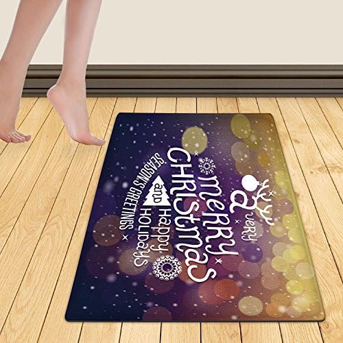 WelFriday custom door mats 156652724 Christmas Greeting Card Merry Christmas lettering,W22 x L36 inch