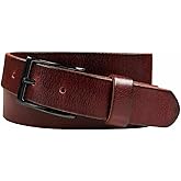 Men's Full Grain Genuine Leather One Piece Casual Dress Belt or Punk Star/Studded Jean Belt, 1-1/8"(30mm) wide
