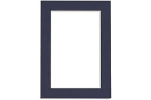 Poster Palooza 11x14 Mat for 8x10 Photo - Precut Navy Picture Matboard for Frames Measuring 11 x 14 Inches - Bevel Cut Matte to Display Art Measuring 8 x 10 Inches - Acid Free ONE MAT