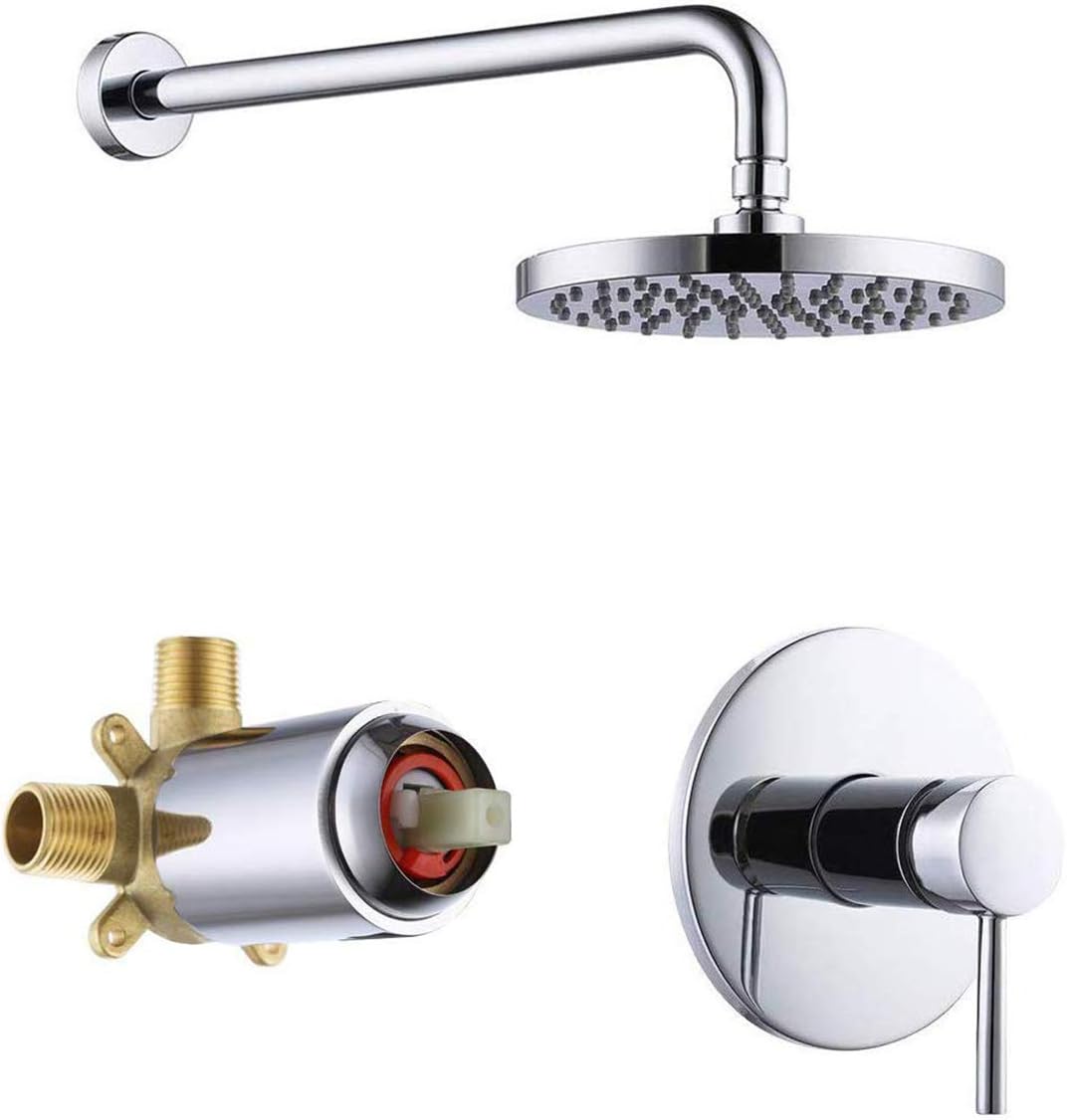 KES Pressure Balance Shower Valve and Trim Kit Combo Concealed Brass