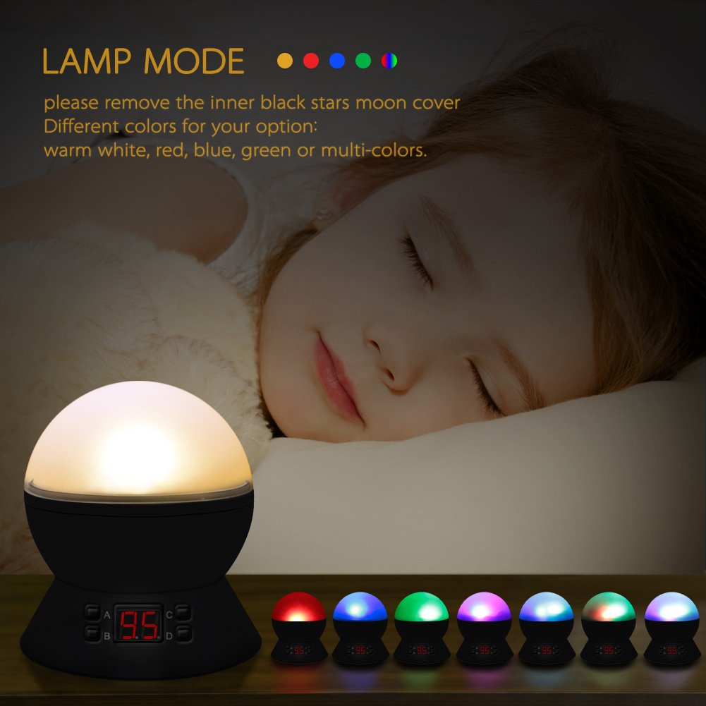 lámpara giratoria apagado automático SCOPOW Luz nocturna proyector con