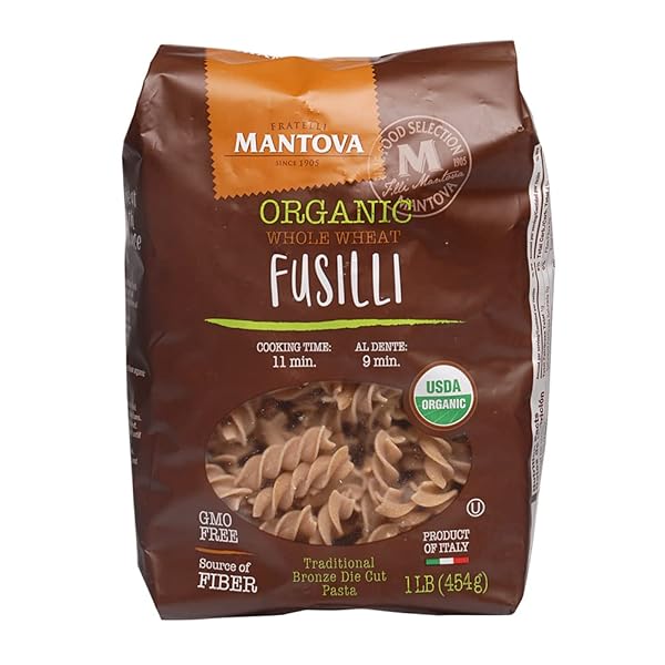 MANTOVA ITALIAN ORGANIC WHOLE WHEAT FUSILLI PASTA –...