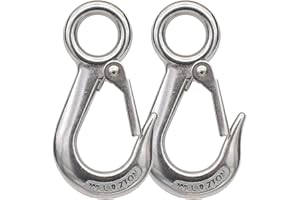 Alele 2Pack Grab Hooks, Slip Hooks,Stainless Steel Lifting Hook Rigging Accessory (Grab Hooks 200Kg 2p)