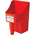 Little Giant® Plastic Enclosed Feed Scoop | Heavy Duty Durable Stackable Feed Scoop with Measure Marks | 3 Quart | Ranchers, Homesteaders and Livestock Farmers | Red