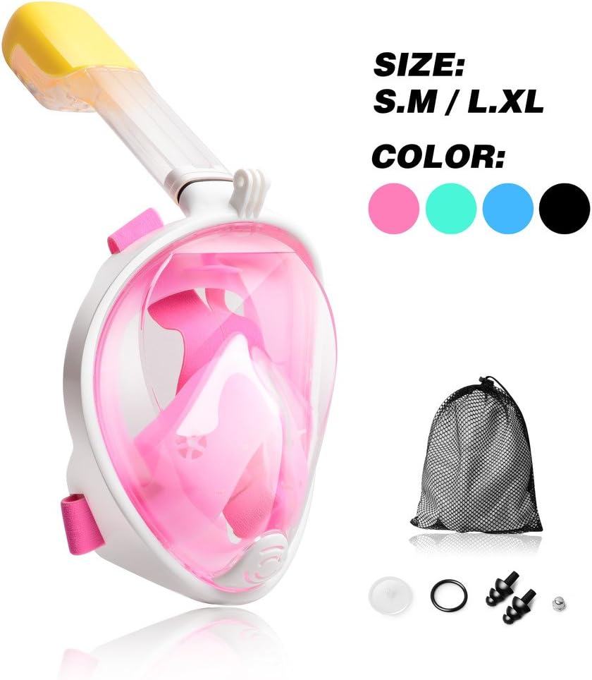 Download Amazon Com Jogoo Full Face Snorkel Mask Seaview 180 Full Face And Anti Fog Design For Snorkeling Gopro Compatible Longer Snorkeling Tube See More With Larger Viewing Area Than Traditional Masks Pink L Xl PSD Mockup Templates