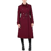 Cole Haan Women's Flared Trench Slick Wool Coat