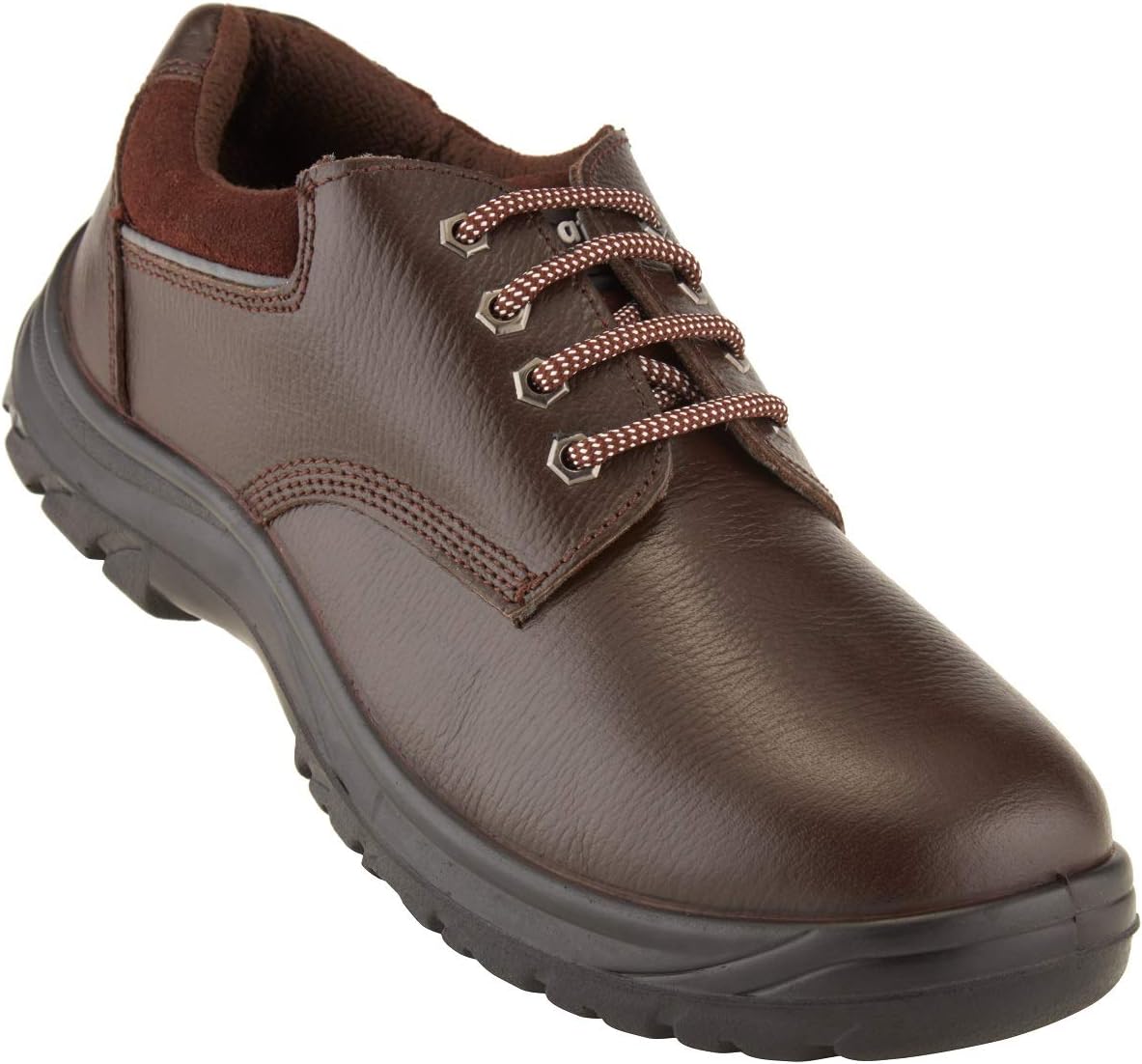 Neosafe A7008_7 Brown Aura, Low Ankle Royal Look Safety Shoes with Steel Toe Size 7